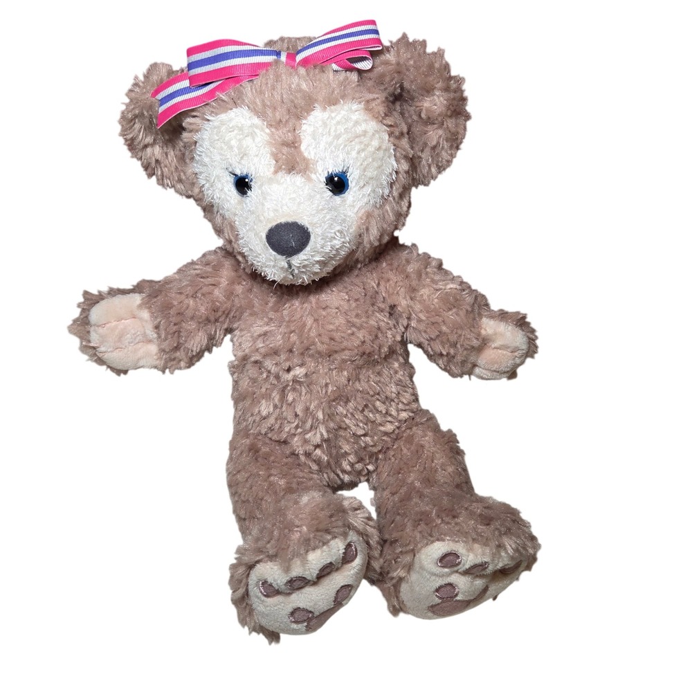 Disney Parks Duffy the Disney Bear Plush Pink Bow Hidden Mickey Authentic